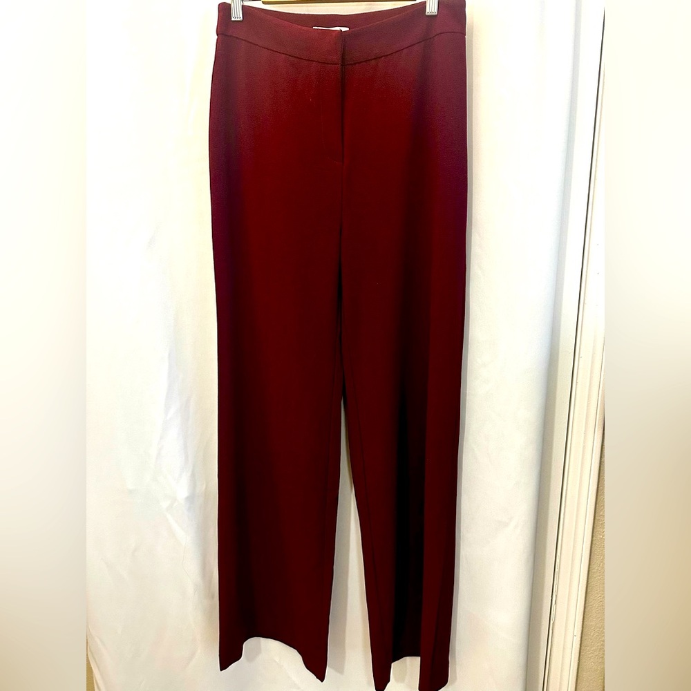 Maroon wide legs for work and happy hour